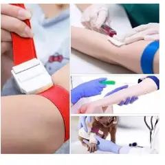 GENERICO - Torniquete Ligadura Elastico Hebilla Muestras Medicas Rojo