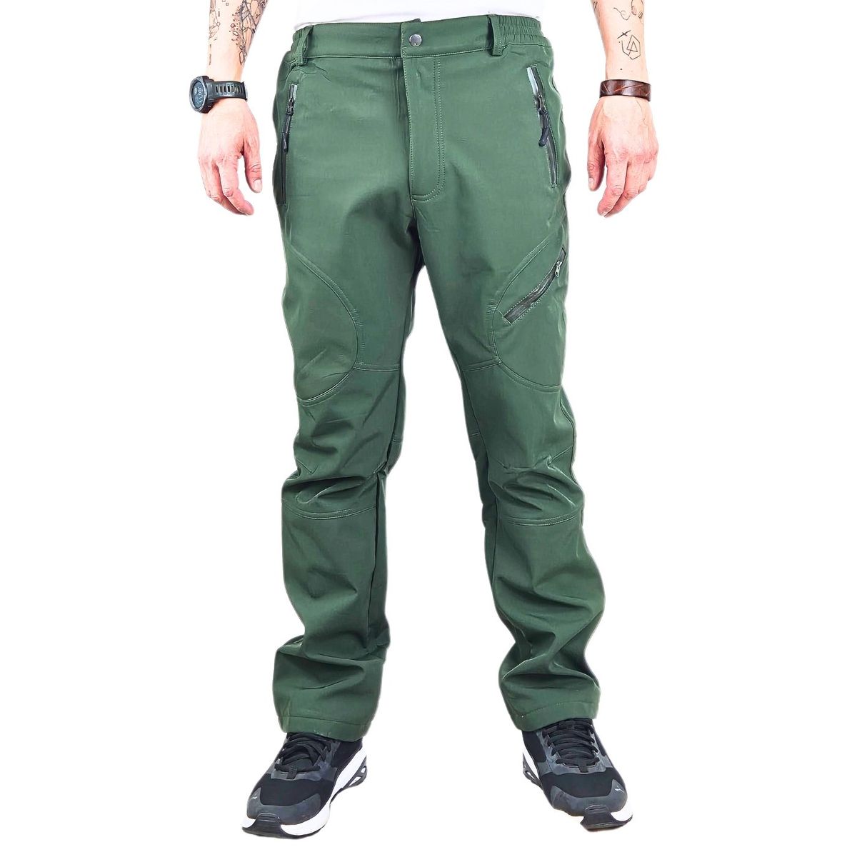 LIKE SHOP - Pantalon Termico Softshell Hombre Invierno Forro Polar H811