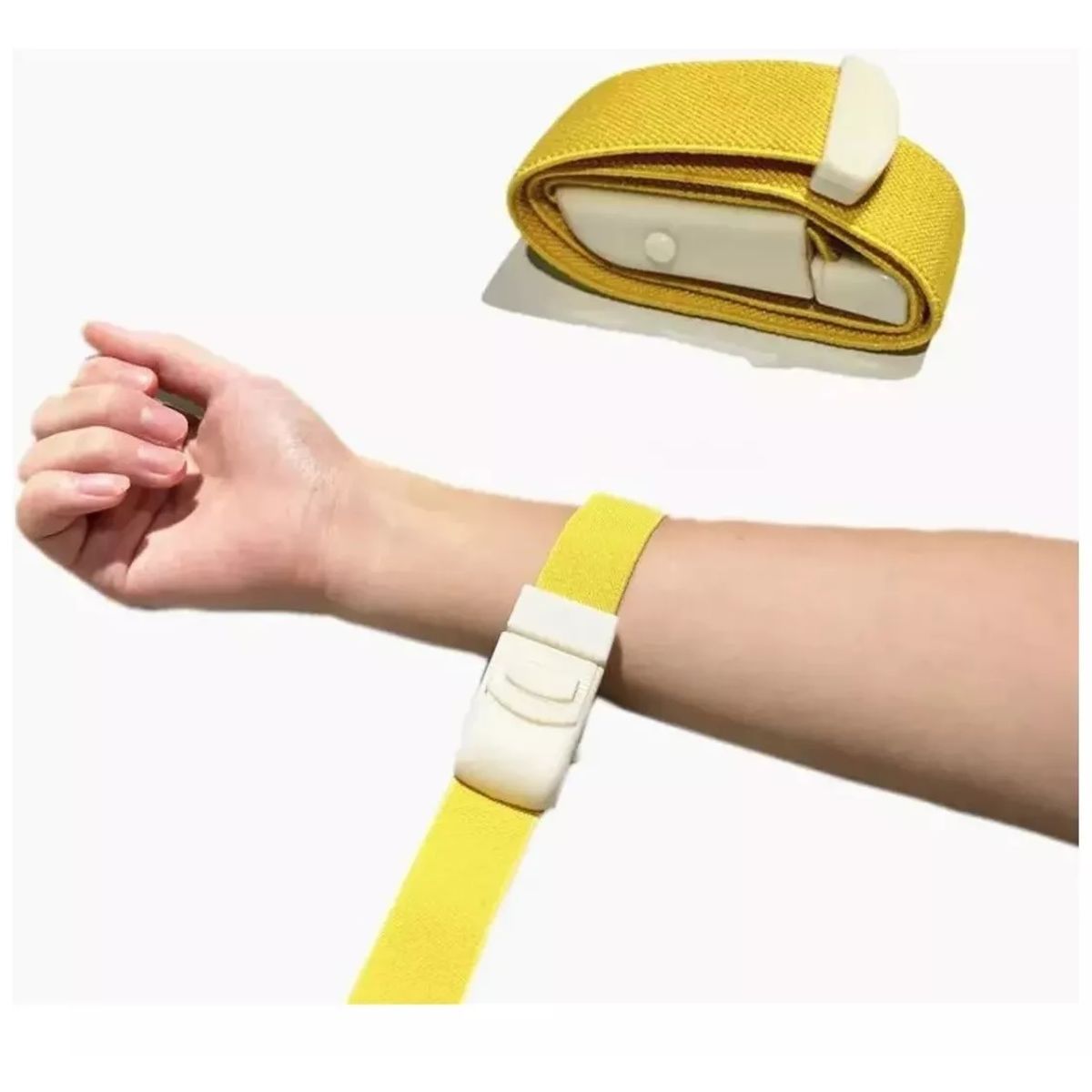 GENERICO - Torniquete Ligadura Elastico Con Hebilla Muestras Amarillo