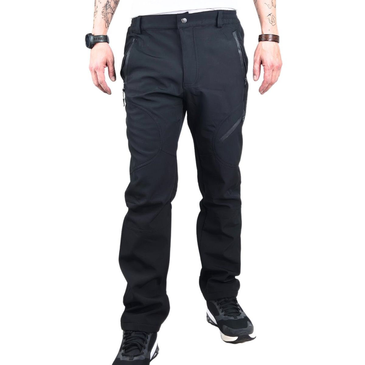 LIKE SHOP - Pantalon Termico Softshell Hombre Invierno Forro Polar H811