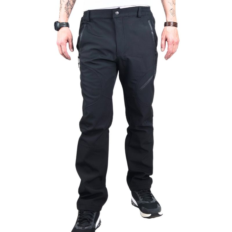 MPROPIA - Pantalon Termico Softshell Hombre Invierno Forro Polar H811