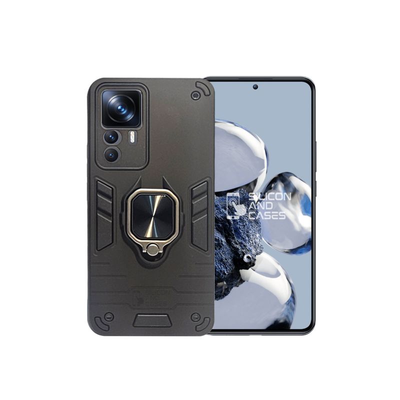 GENERICO - CARCASA ANILLO ANTIGOLPE PARA CELULAR XIAOMI 12T-12T PRO COLOR NEGRO