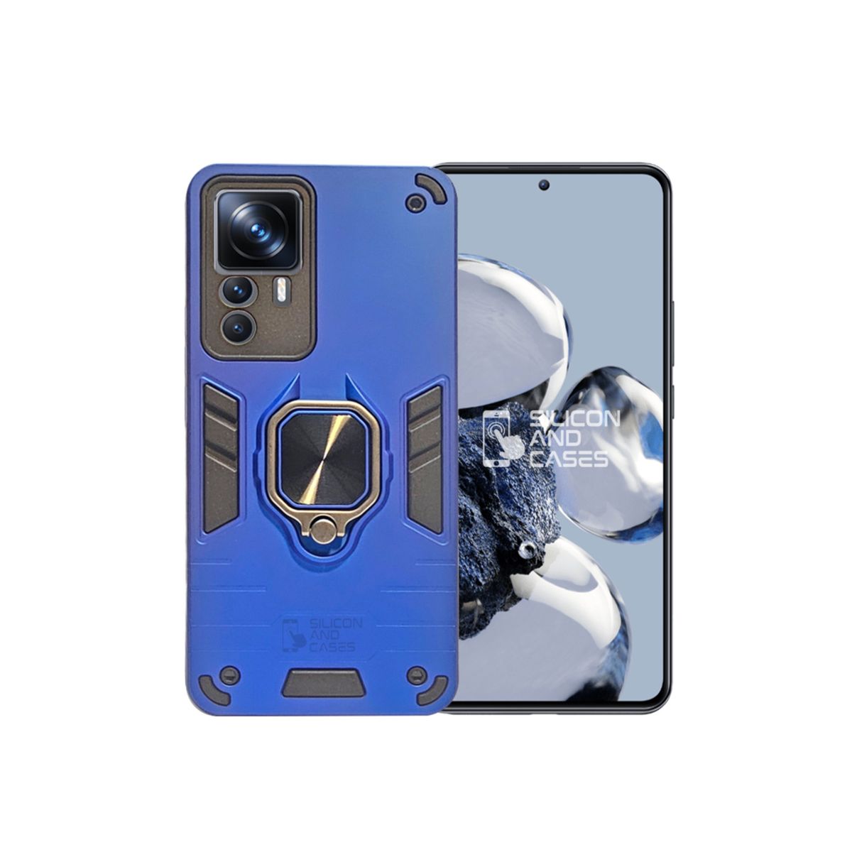 GENERICO - CARCASA ANILLO ANTIGOLPE PARA CELULAR XIAOMI 12T-12T PRO COLOR AZUL