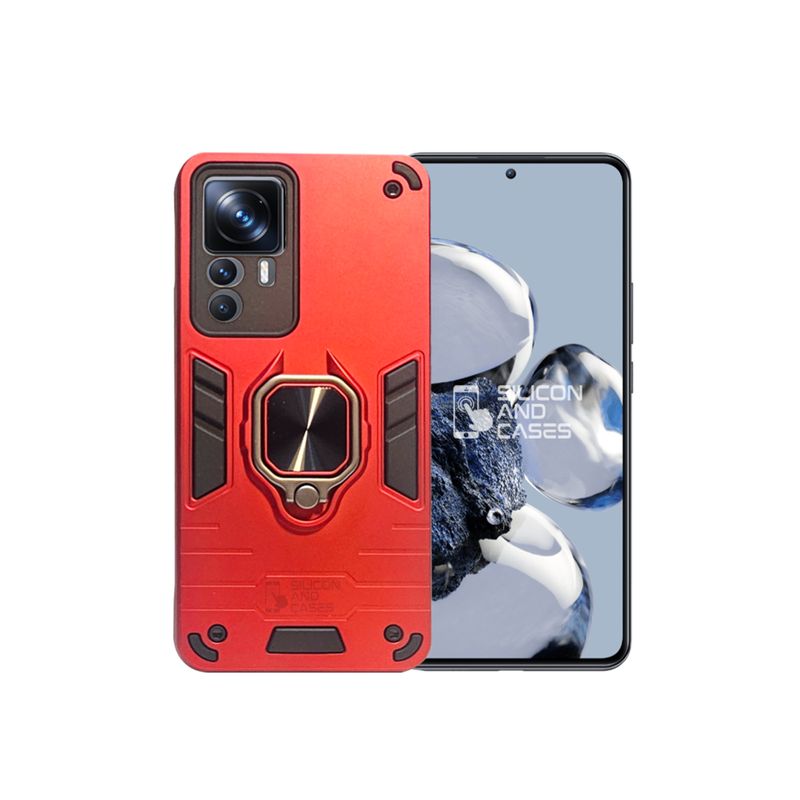 GENERICO - CARCASA ANILLO ANTIGOLPE PARA CELULAR XIAOMI 12T-12T PRO COLOR ROJO