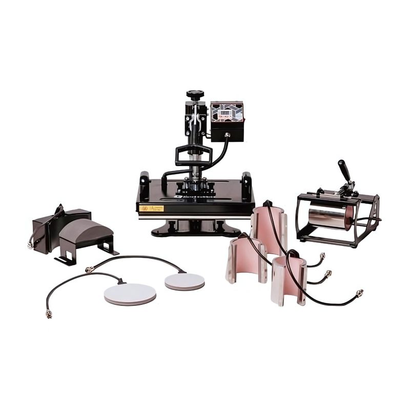 GENERICO - Maquina Estampadora 8en1 Sublimacion Plancha Poleras Tazones
