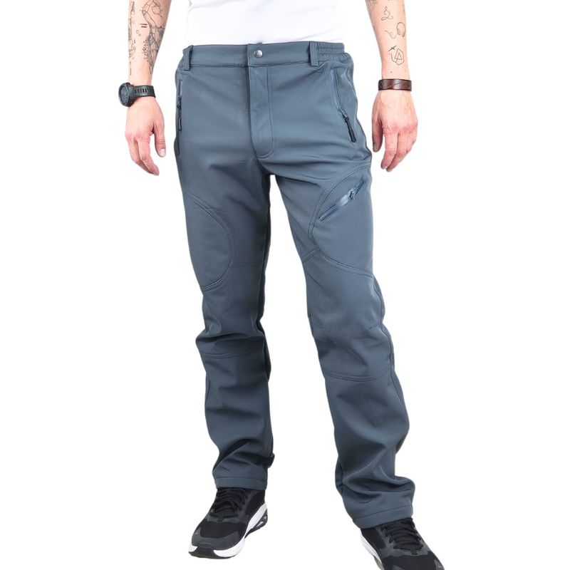 MPROPIA - Pantalon Termico Softshell Hombre Invierno Forro Polar H811