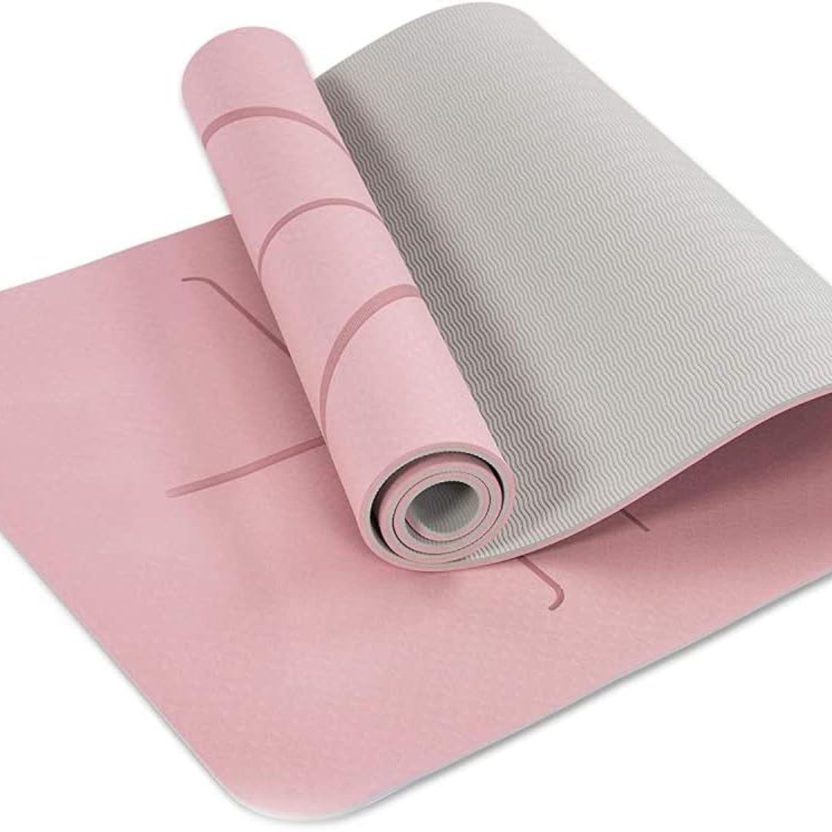GENERICO - Mat de Yoga Bicolor Eco de 6mm color Rosa y Gris
