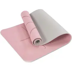 GENERICO - Mat de Yoga Bicolor Eco de 6mm color Rosa y Gris