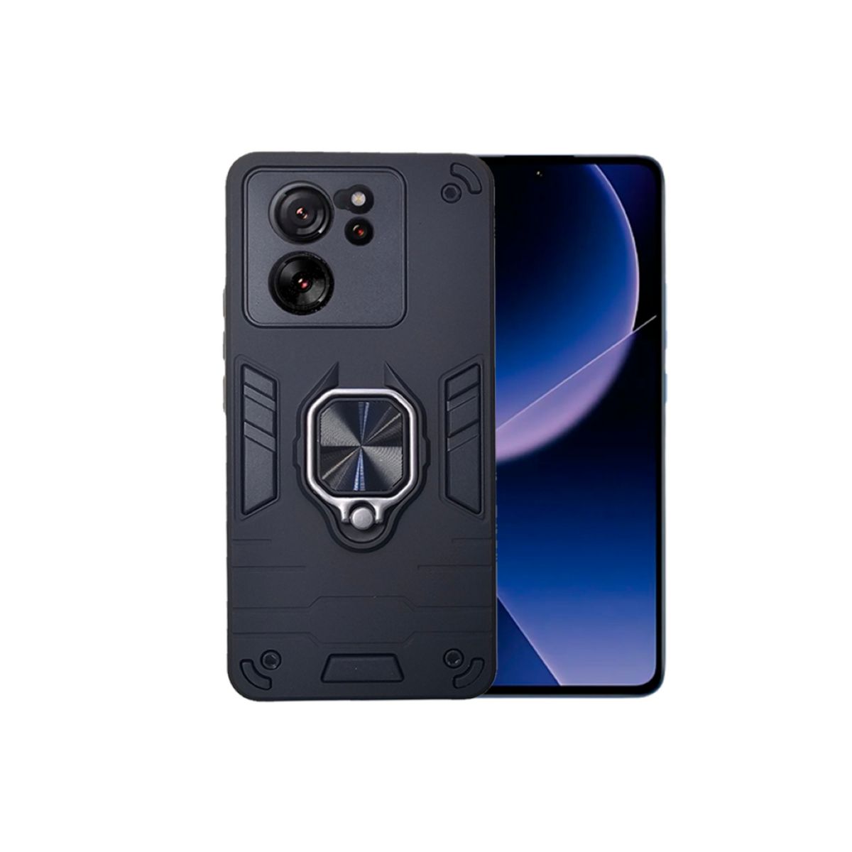 GENERICO - CARCASA ANILLO ANTIGOLPE PARA CELULAR XIAOMI 13T COLOR NEGRO