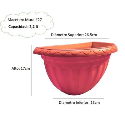 Imagen 2 del producto Pack 5 Maceteros Mural Aire Libre Colgante N°27