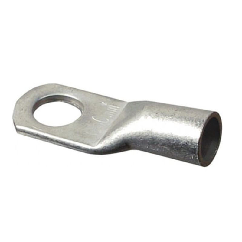 GENERICO - Terminal Compresión Ojo Cobre Estañado 4 Awg --1/4 10 Und