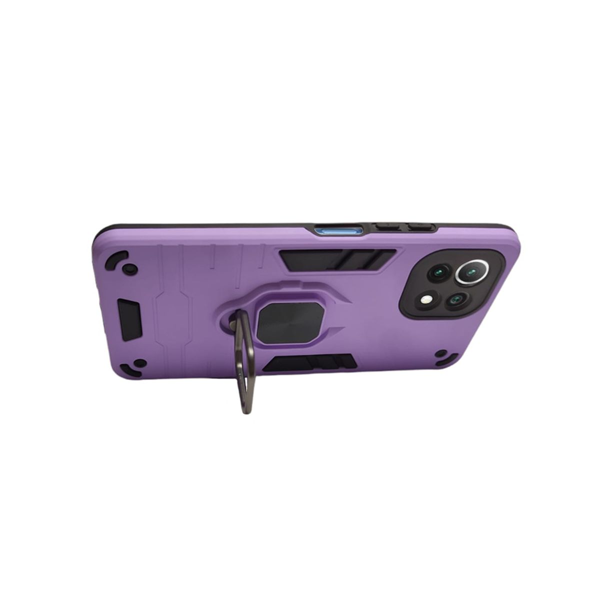 GENERICO - CARCASA ANILLO ANTIGOLPE PARA CELULAR XIAOMI 11 LITE COLOR LILA