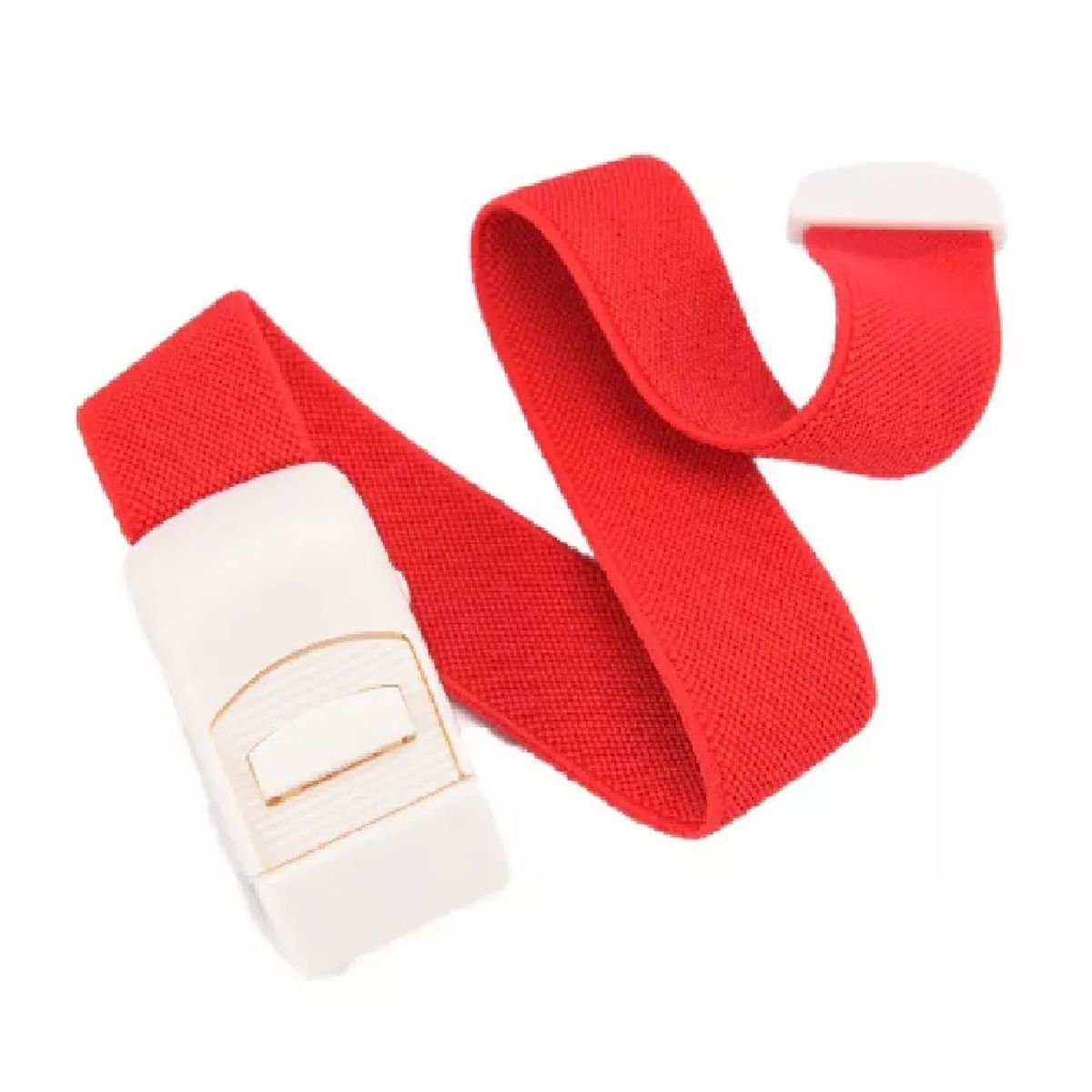 GENERICO - Torniquete Ligadura Elastico Hebilla Muestras Medicas Rojo