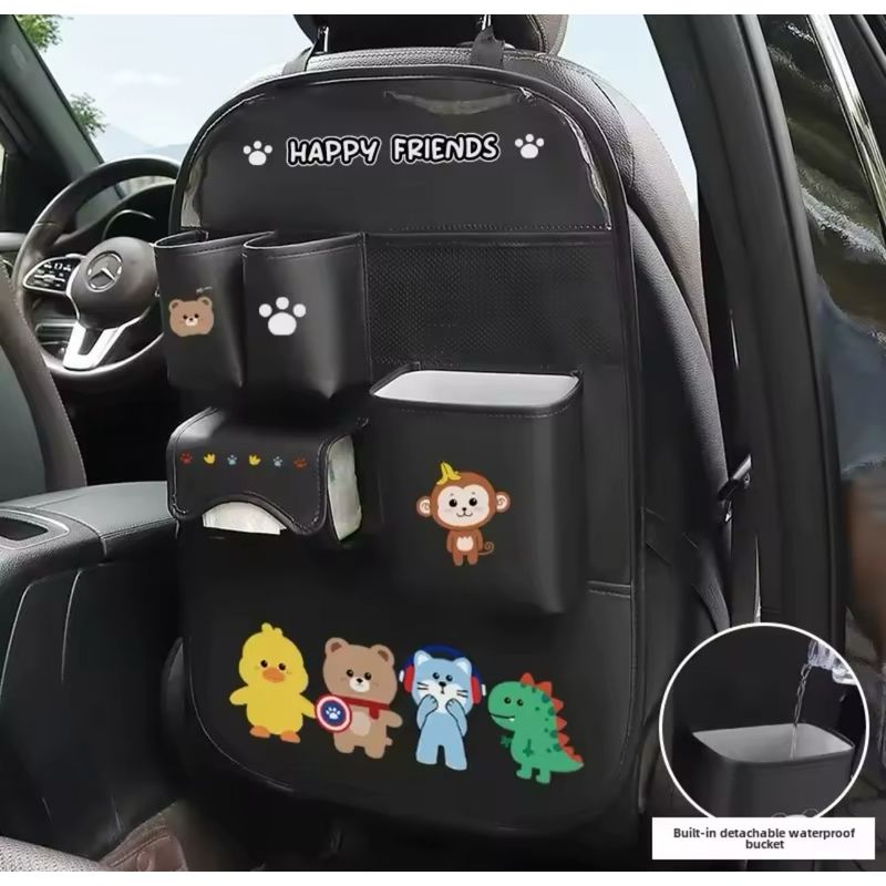 GENERICO - Organizador Para Respaldo Asiento Trasero De Auto Ecocuero