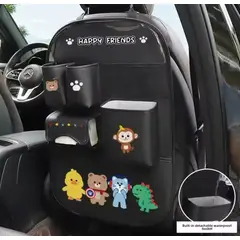 GENERICO - Organizador Para Respaldo Asiento Trasero De Auto Ecocuero