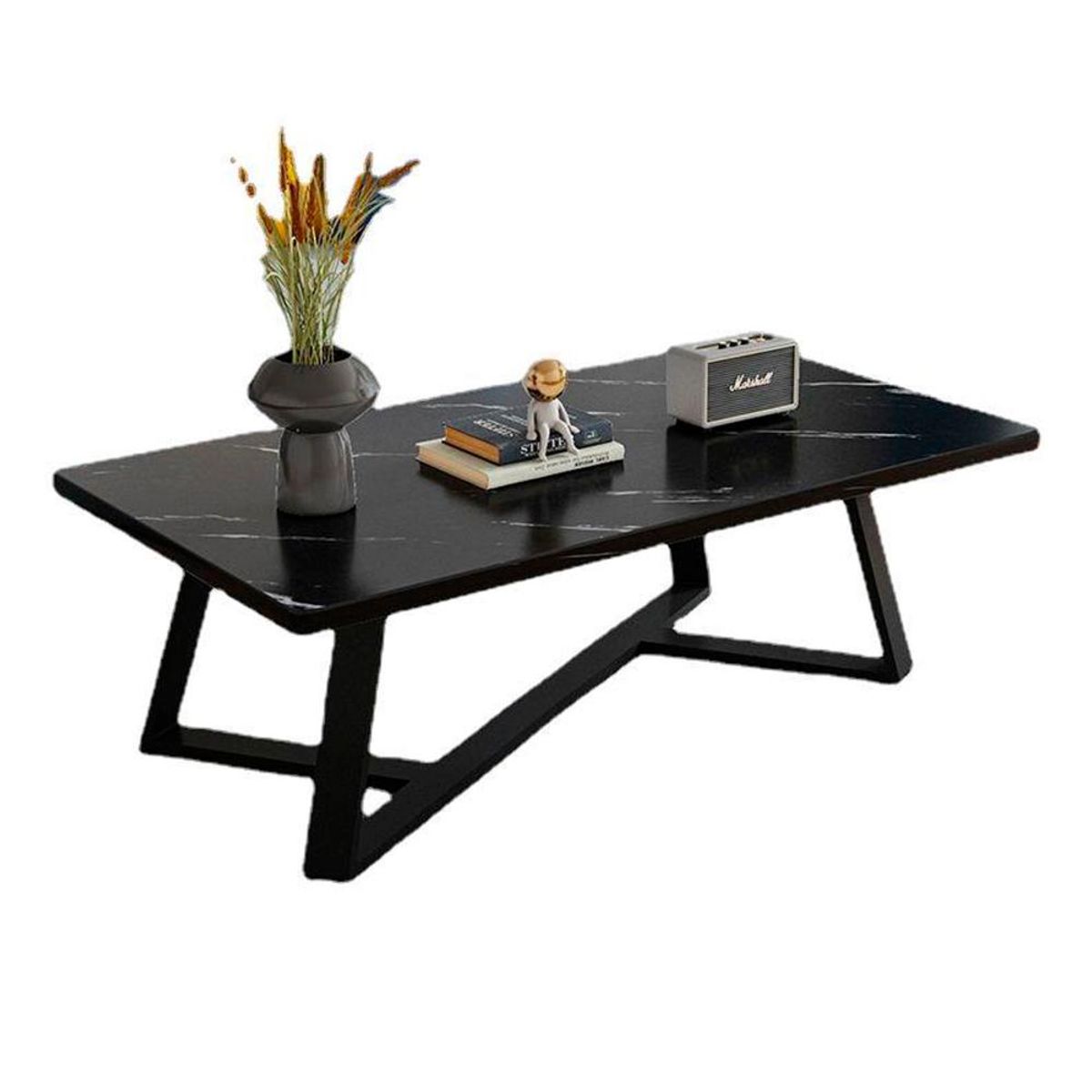 DETODOYMAS - Mesa centro rectangular diseño Marmol Chic Home - Negro