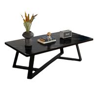 Mesa centro rectangular diseño Marmol Chic Home - Negro