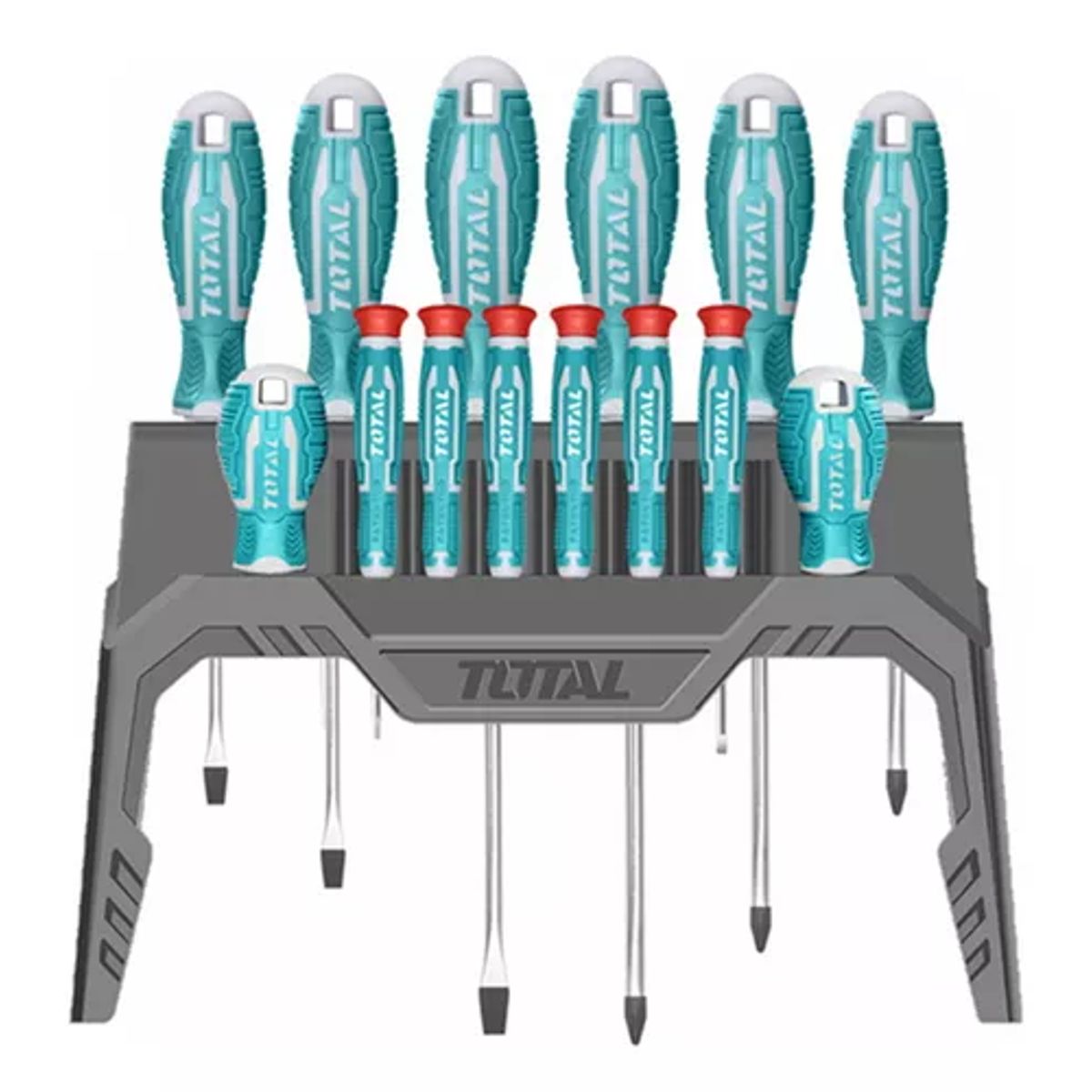 TOTAL TOOLS - Kit Set Juego Destornilladores 14 Piezas Total Tht250614