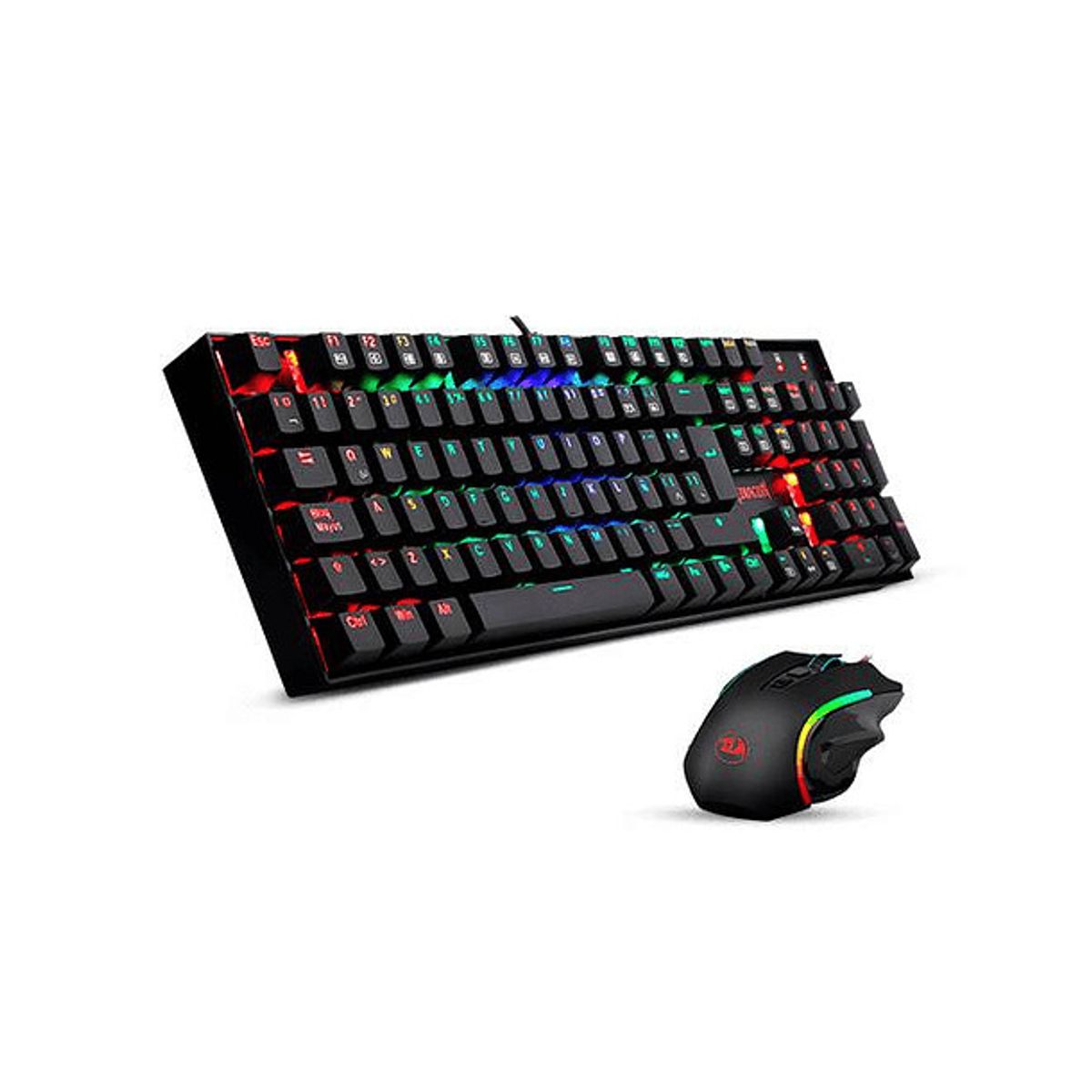 REDRAGON - Kit teclado y mouse Redragon k551rgb-ba-sp Switch azul