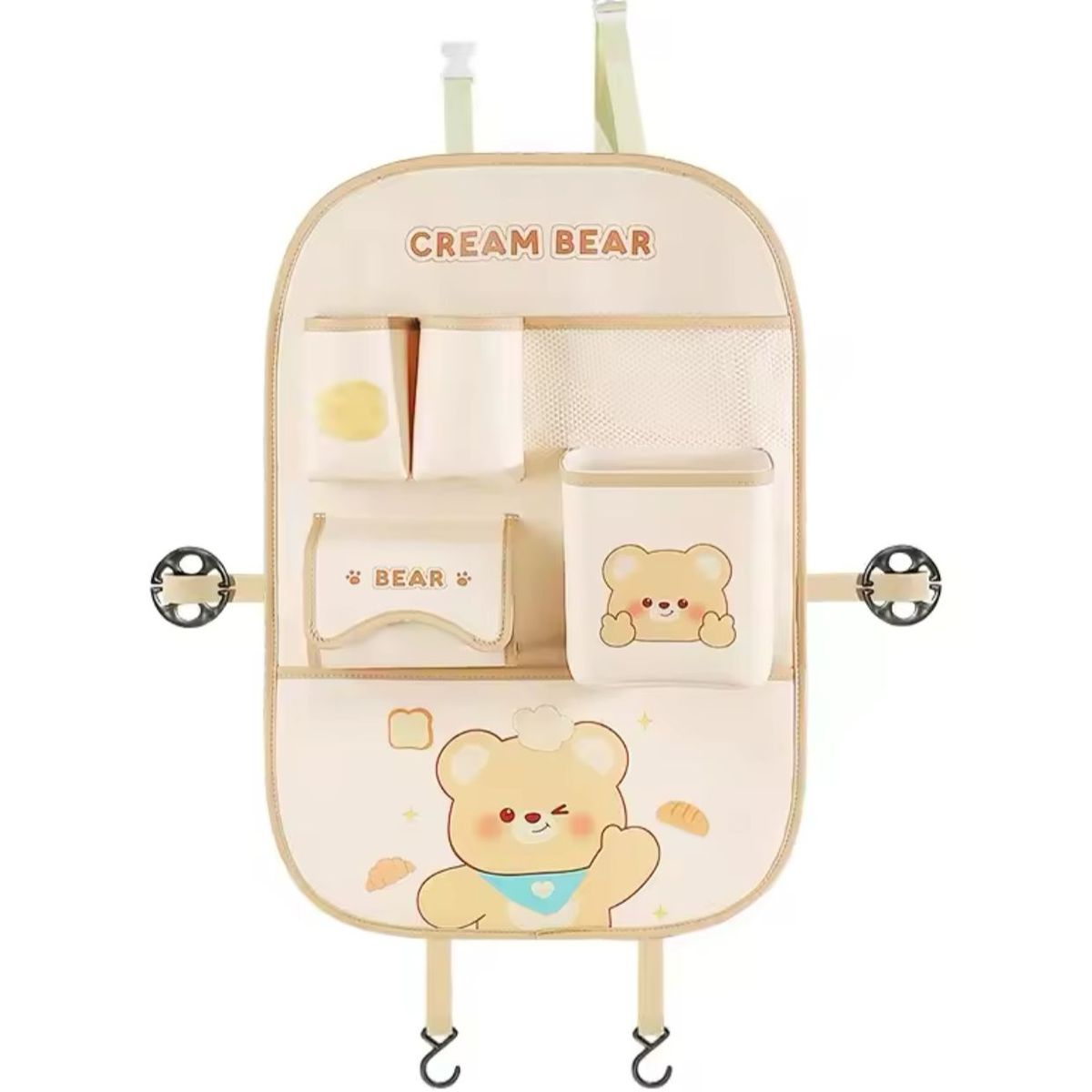 GENERICO - Organizador Para Respaldo Asiento Trasero De Auto Ecocuero