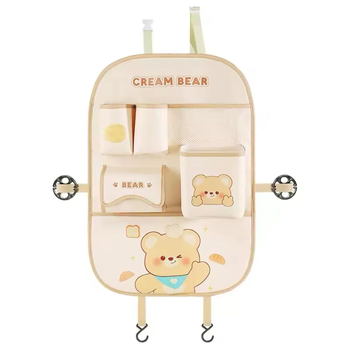 GENERICO - Organizador Para Respaldo Asiento Trasero De Auto Ecocuero