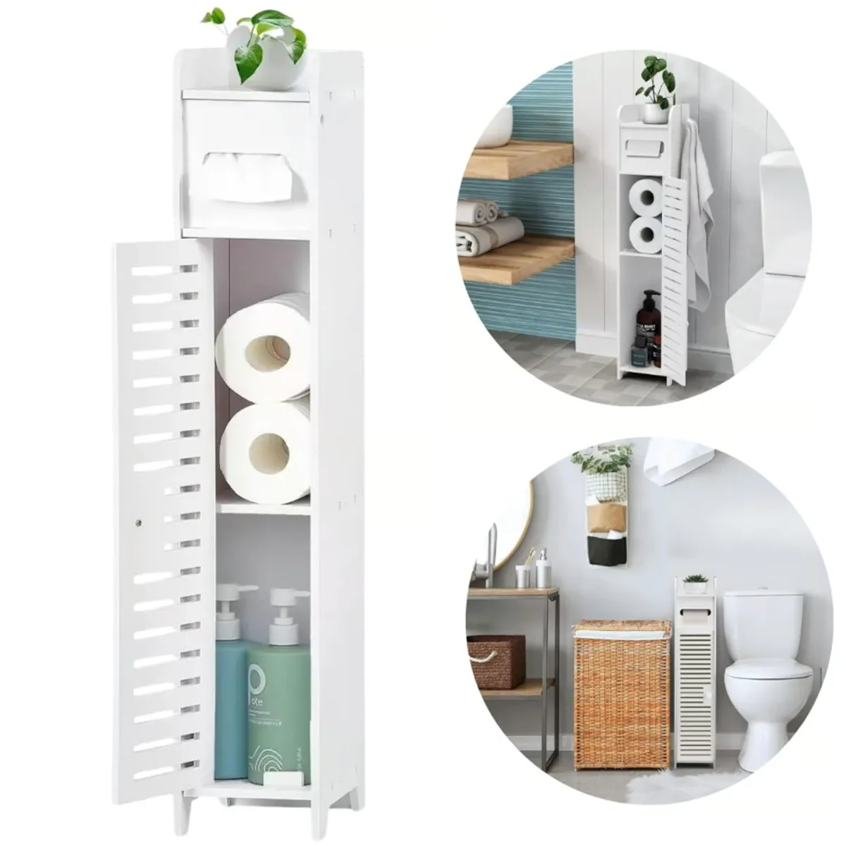 GENERICO - Estante De Baño Lavandería Organizador Color Blanco