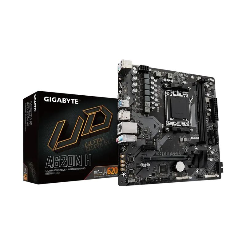 GIGABYTE - Placa Madre Gigabyte A620M H AM5 DDR5 up 7200MHz M2 mATX