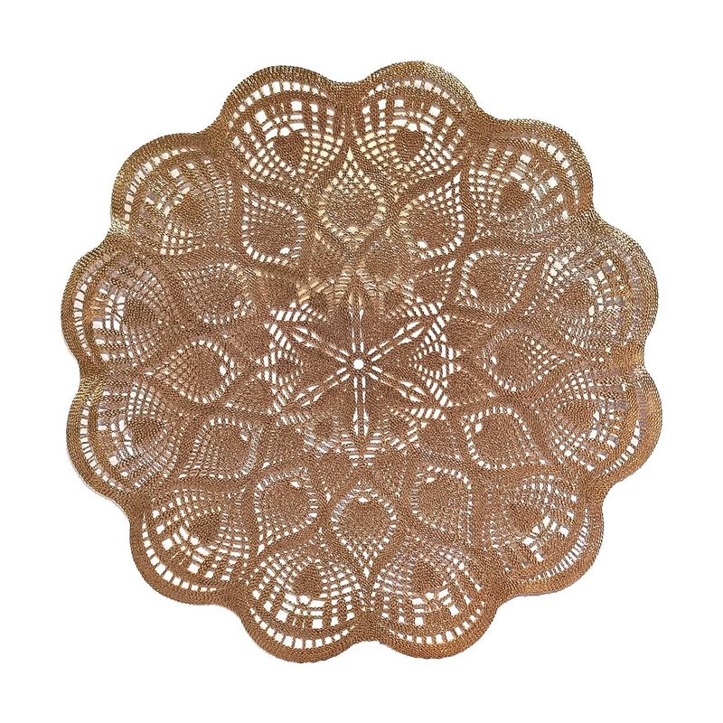 GENERICO - MANTEL INDIVIDUAL DE 12 PIEZAS PVC CIRCULO 38CM