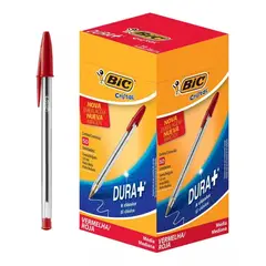 GENERICO - Bolígrafo BIC Cristal 1.0mm Caja 50 Lápiz Pasta Color Rojo