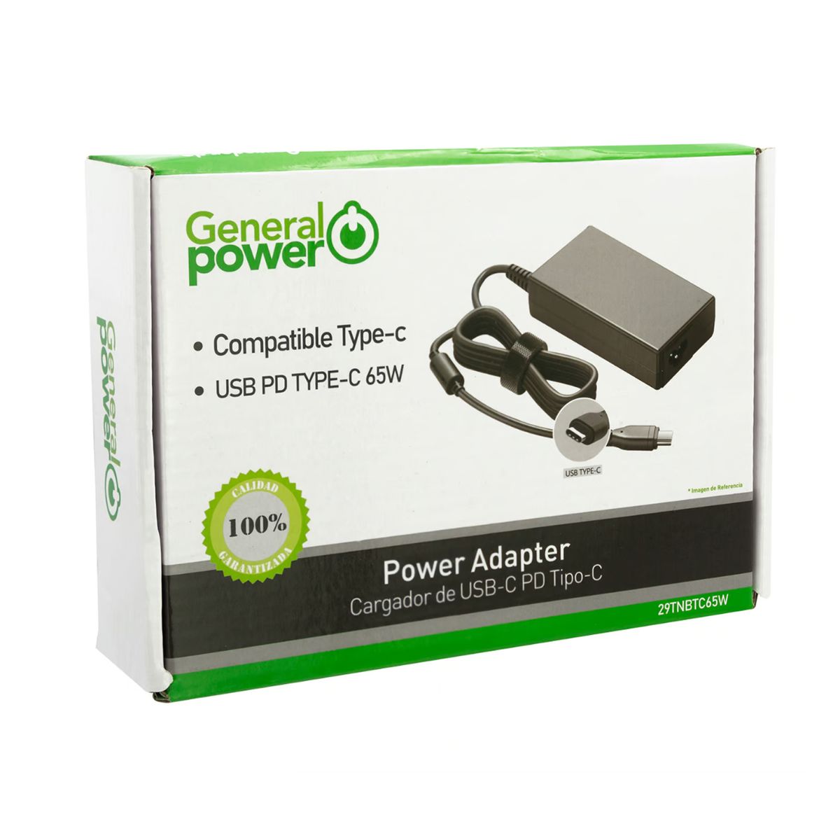 GENERAL POWER - Cargador Universal Para Notebook Lenovo Mackbook Tipo C 65W