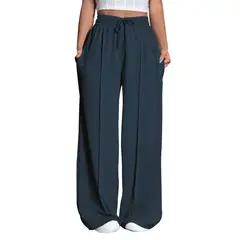 MD - Pantalón Térmico Buzo Palazzo Forro Polar Elasticado Wide Leg Oversize