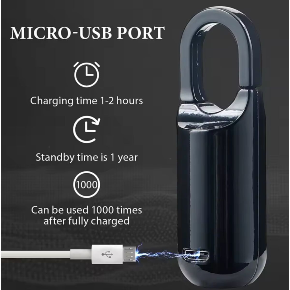 GENERICO - Mini Candado Inteligente con Huella Digital reforzado rojo