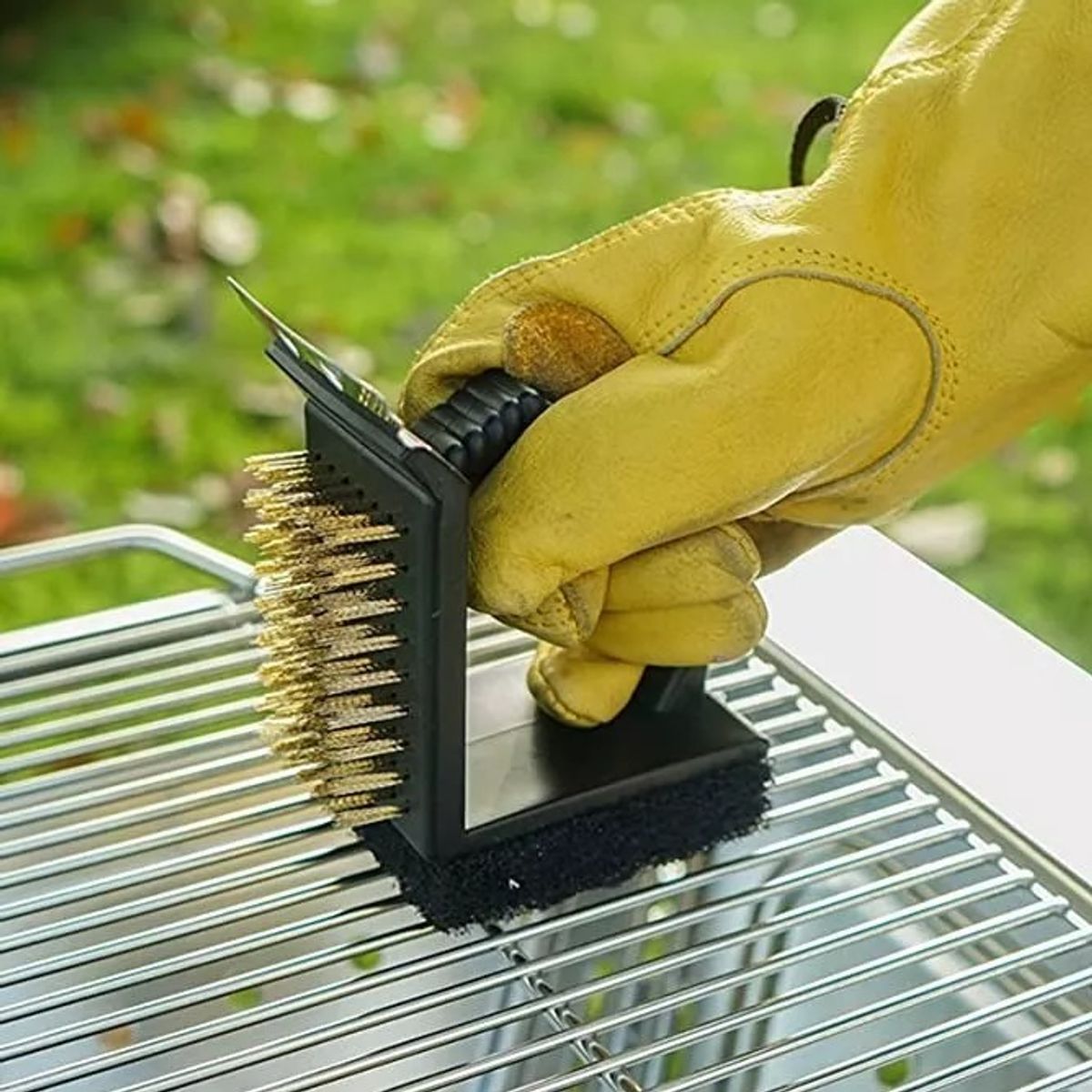 GENERICO - Cepillo Limpia Parrilla 3 Caras Limpiador Parrilla Asado