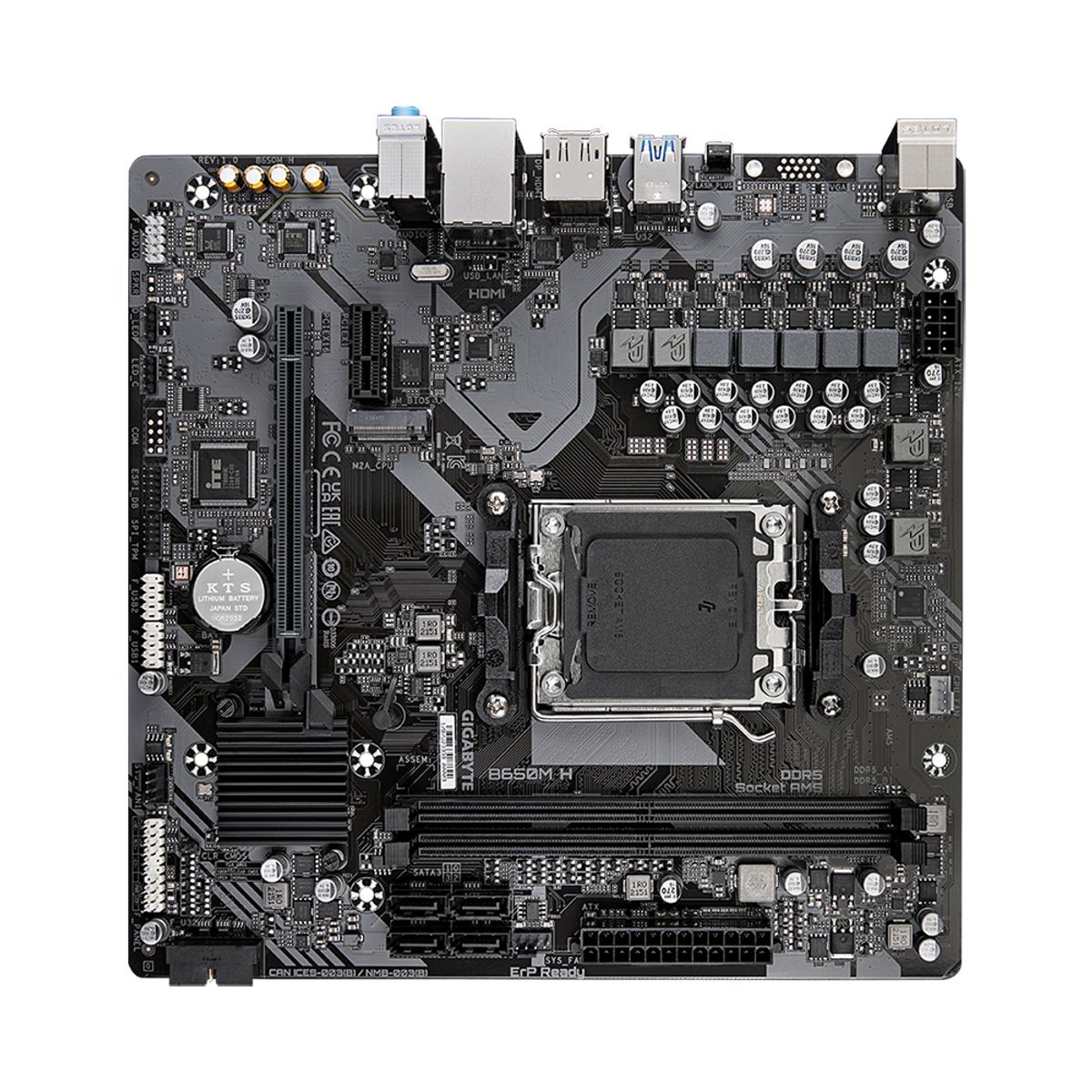 GIGABYTE - Placa Madre Gigabyte B650M H AM5 DDR5, mATX, Serie 7000 8000
