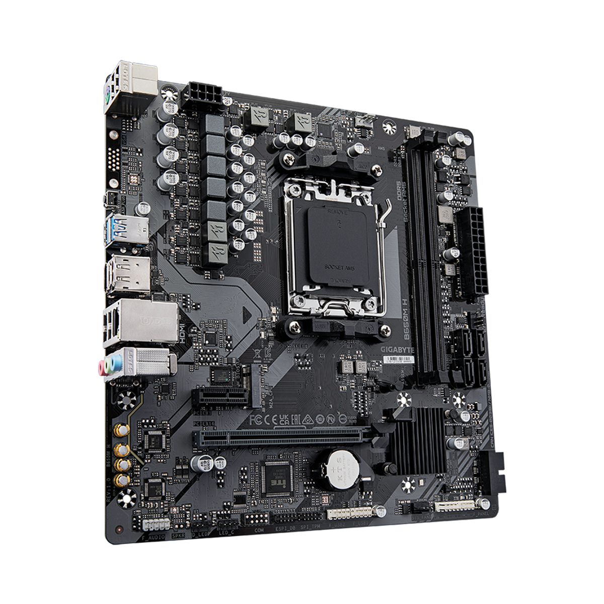 GIGABYTE - Placa Madre Gigabyte B650M H AM5 DDR5, mATX, Serie 7000 8000