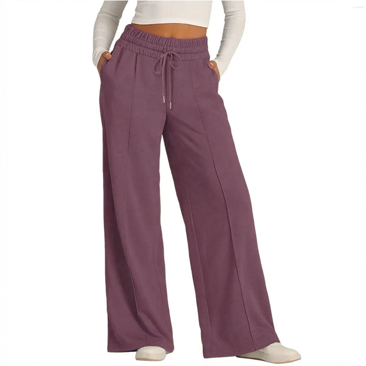 AGW - Pantalón Buzo Algodón Palazzo Elasticados Wide Leg Oversize