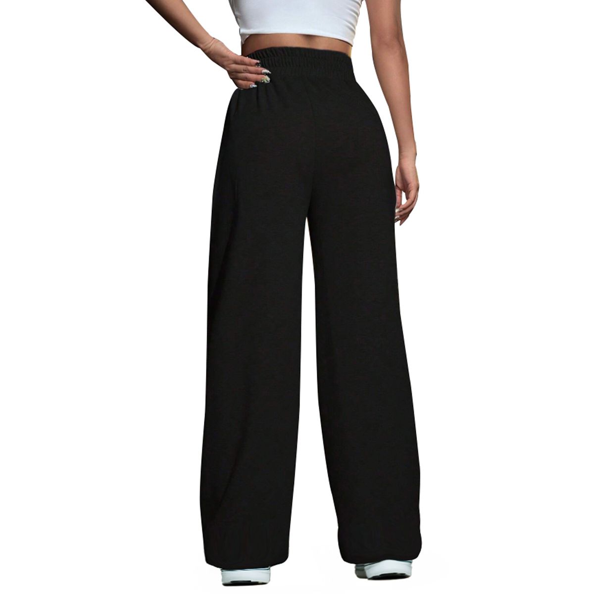 AGW - Pantalón Buzo Algodón Palazzo Elasticados Wide Leg Oversize