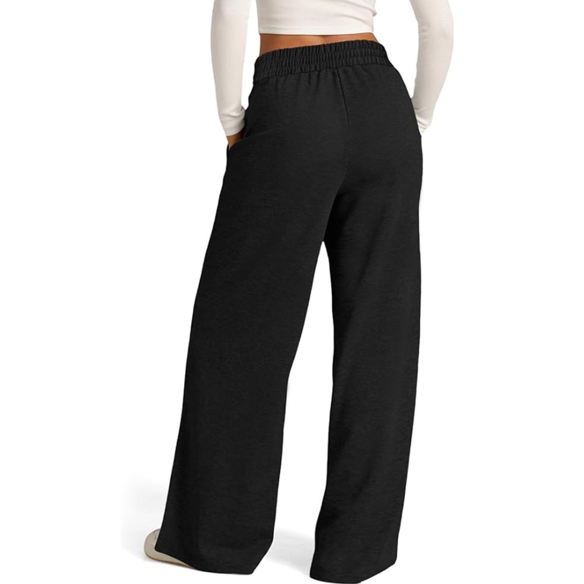 AGW - Pantalón Buzo Algodón Palazzo Elasticados Wide Leg Oversize