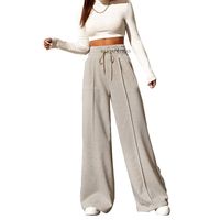 Pantalón Buzo Algodón Palazzo Elasticados Wide Leg Oversize