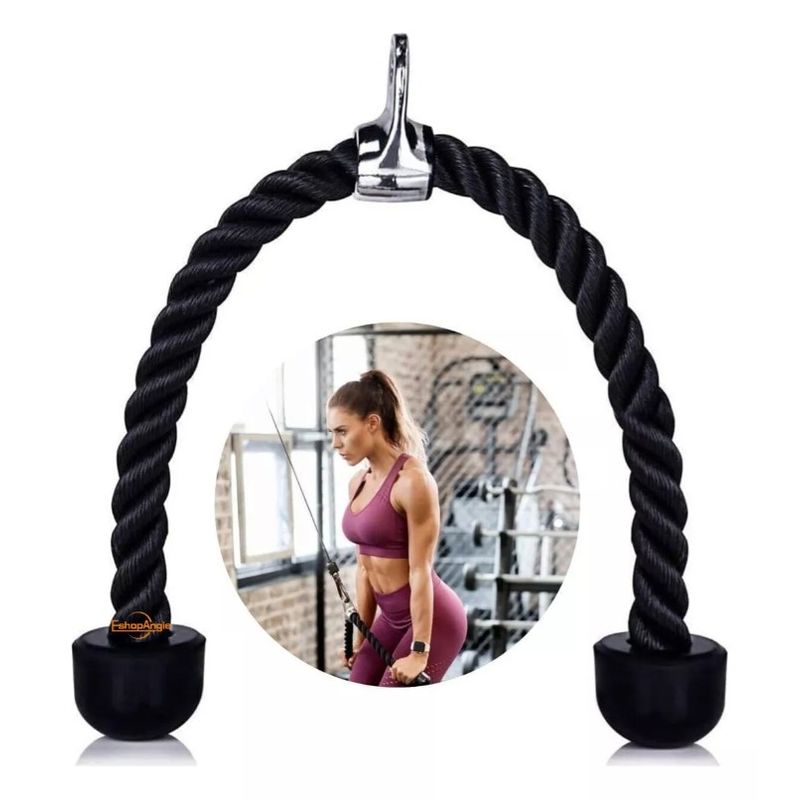 GENERICO - Cuerda Soga Para Tríceps Bíceps Polea Mancuernas Fitness Pro