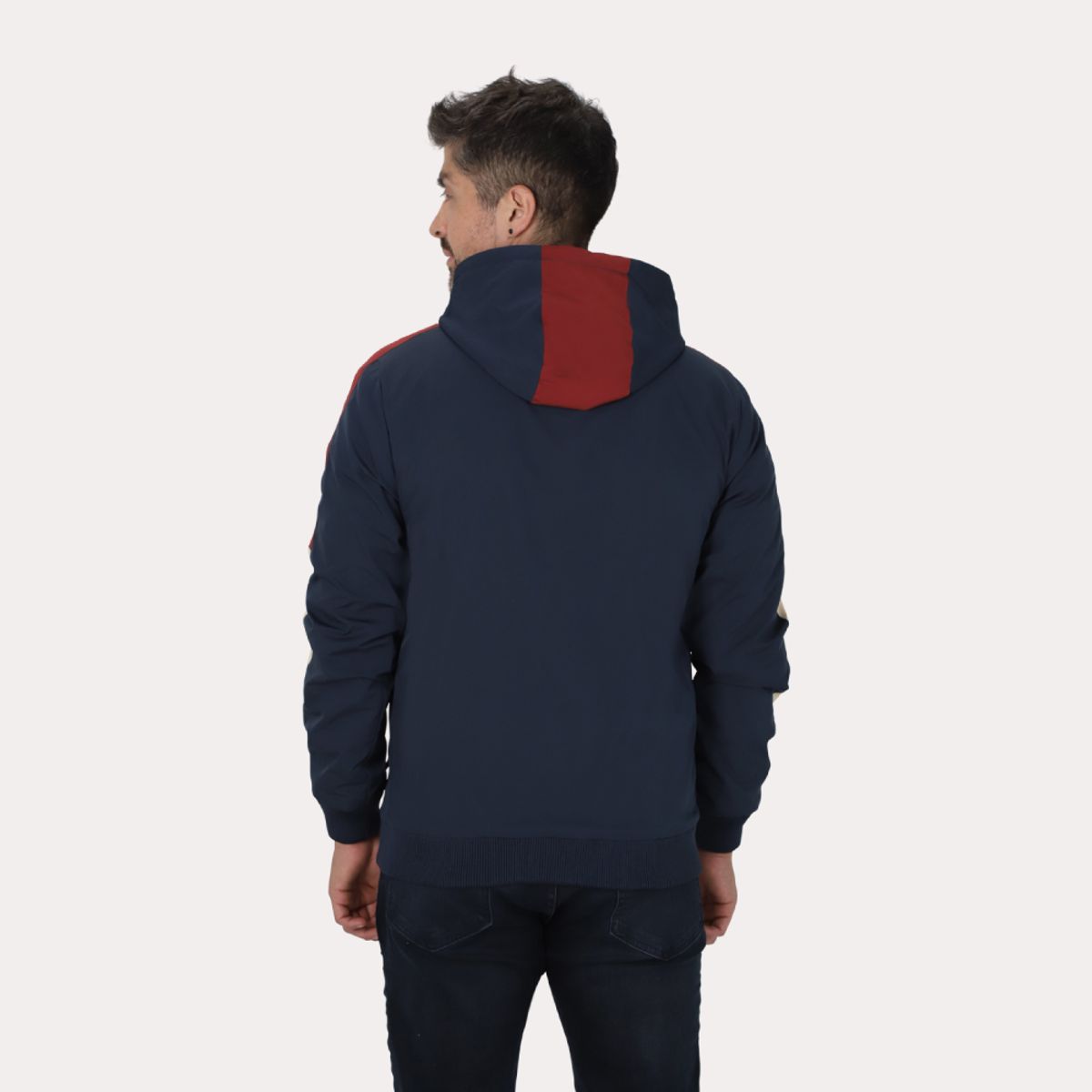 GANGSTER - Cortaviento Reversible Twist Azul Marino Gangster