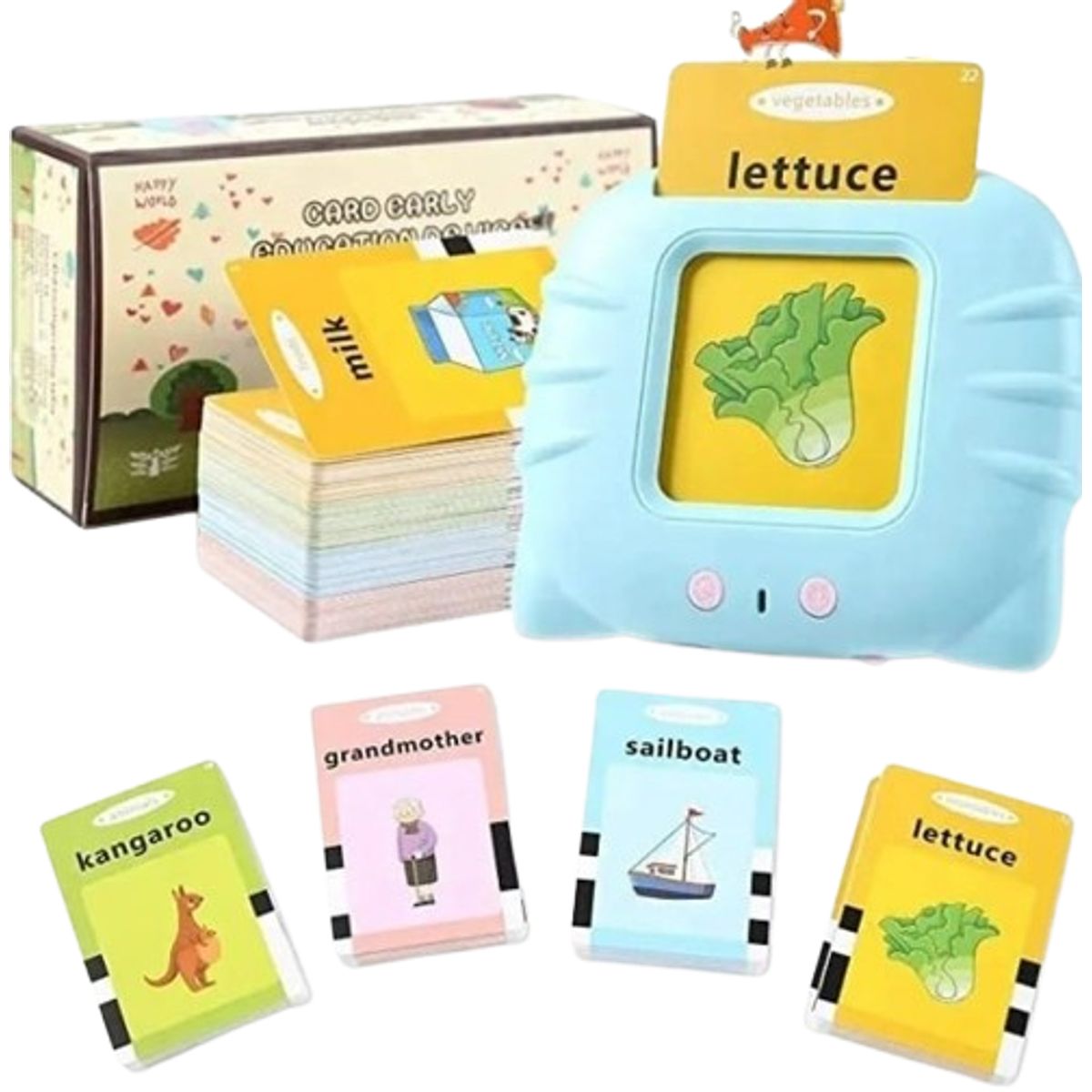 GENERICO - Juego didactico aprendizaje tarjetas INGLES 224 palabras