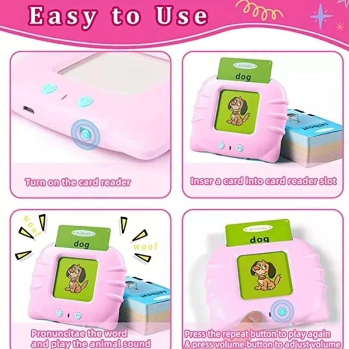 GENERICO - Juego didactico aprendizaje tarjetas INGLES 224 palabras