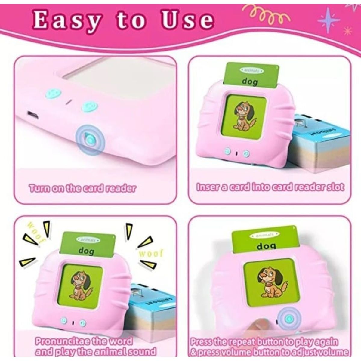 GENERICO - Juego didactico aprendizaje tarjetas INGLES 224 palabras