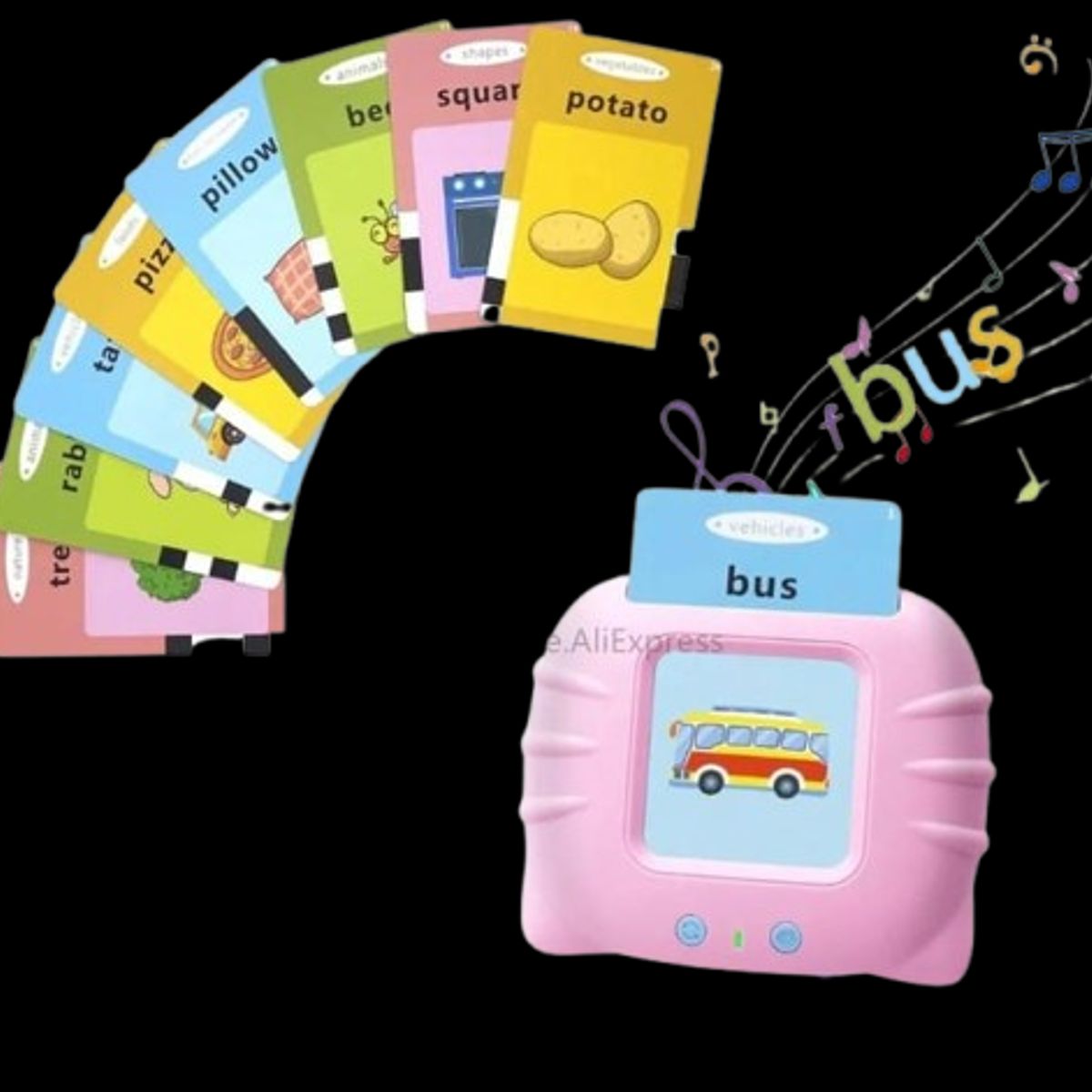 GENERICO - Juego didactico aprendizaje tarjetas INGLES 224 palabras