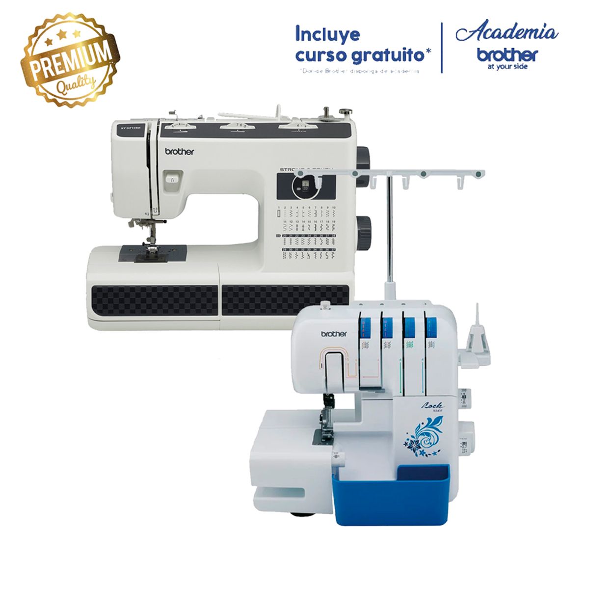 BROTHER - MÁQUINA DE COSER JEANS ST371 + OVERLOCK 3534DT