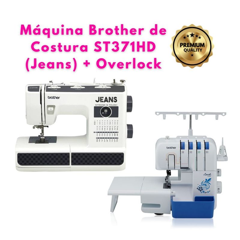 BROTHER - MÁQUINA DE COSER JEANS ST371 + OVERLOCK 3534DT