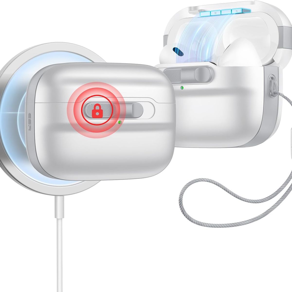 ESR - Carcasa Funda ESR Pulse Para AirPods Pro & Pro 2 Blanco