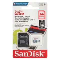 PHILCO - Tarjeta MicroSD SanDisk 64GB Clase 10 con Adaptador