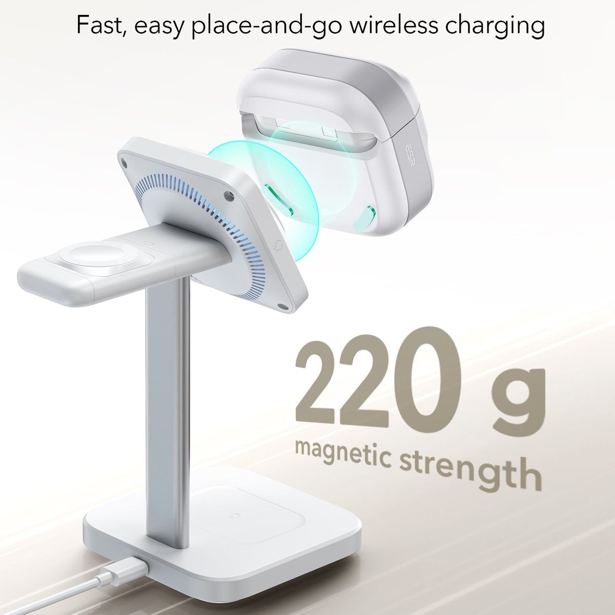 ESR - Carcasa Funda ESR Pulse Para AirPods 4 2024 Blanco